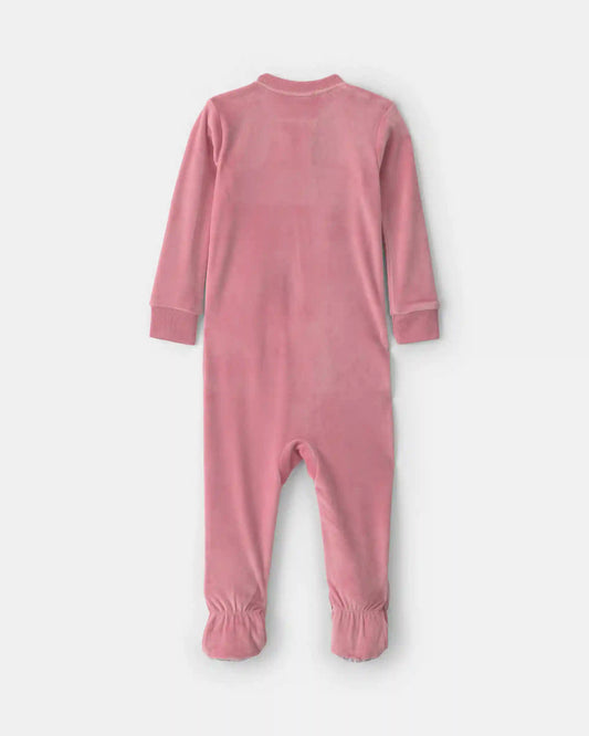 Baby Girl 1-Piece Icon 2-Way Zip DreamPlush Snug Fit Footed Pajama - Pink