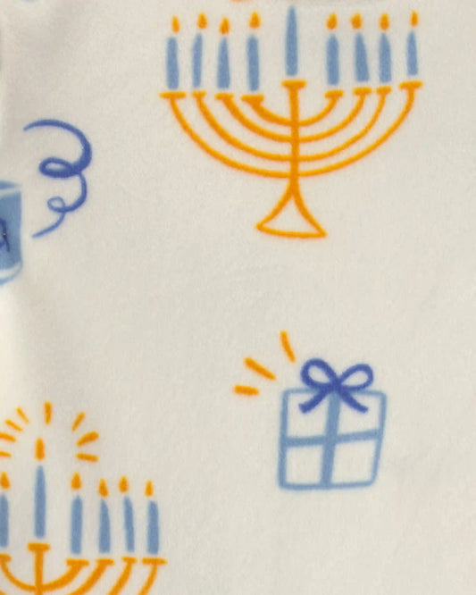 Baby 2-Piece Hanukkah DreamPlush Snug Fit Pajama Set - Cream