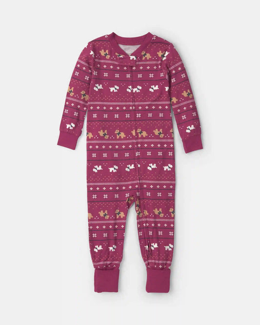 Baby 1-Piece Fair Isle PurelySoft™ Snug Fit Pajama - Burgundy