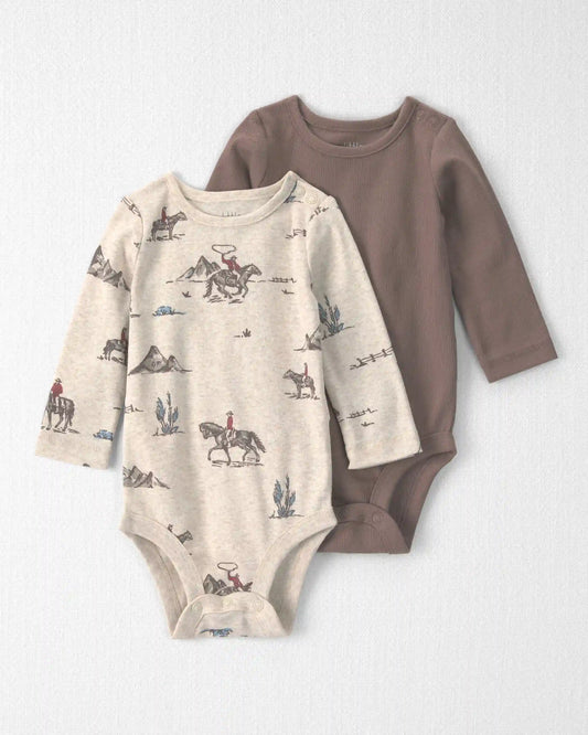 Baby Boy 2-Pack Organic Cotton Bodysuits