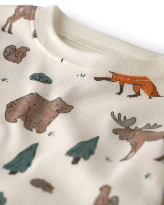 Baby 2-Piece Organic Cotton Pajamas in Woodland Creatures