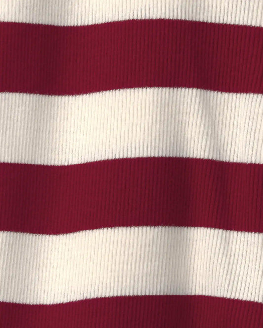 Baby Organic Cotton Ribbed Sleep & Play Pajamas in Stripes