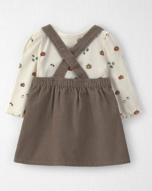 Baby Girl 2-Piece Organic Cotton Corduroy Jumper Set