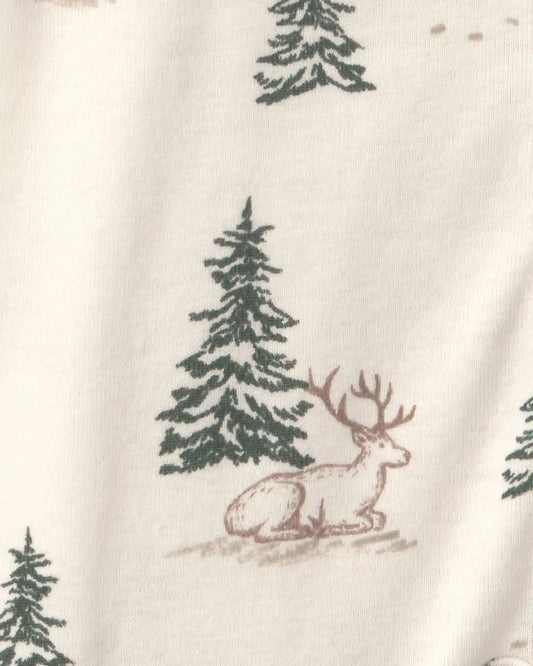 Baby Organic Cotton Sleep & Play Pajamas in Reindeer Forest