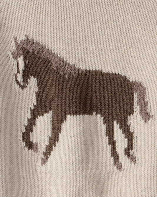 Baby Organic Cotton Horse Sweater Knit Pullover