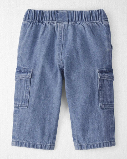 Baby Organic Cotton Denim Cargo Pants