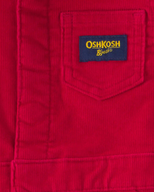 Baby Boy Corduroy Long-Sleeve Jumpsuit - Red