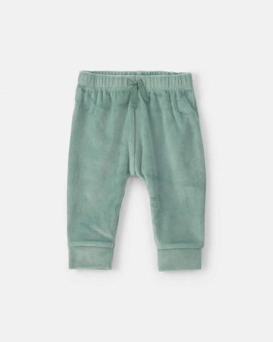 Baby Girl 3-Piece Bear Long-Sleeve Top & Pant Set - Green