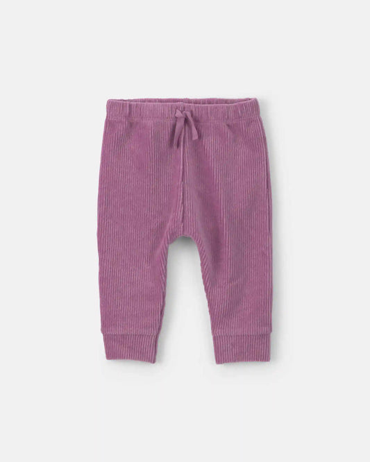 Baby Girl 3-Piece Fox Long-Sleeve Top & Pant Set - Purple/Cream