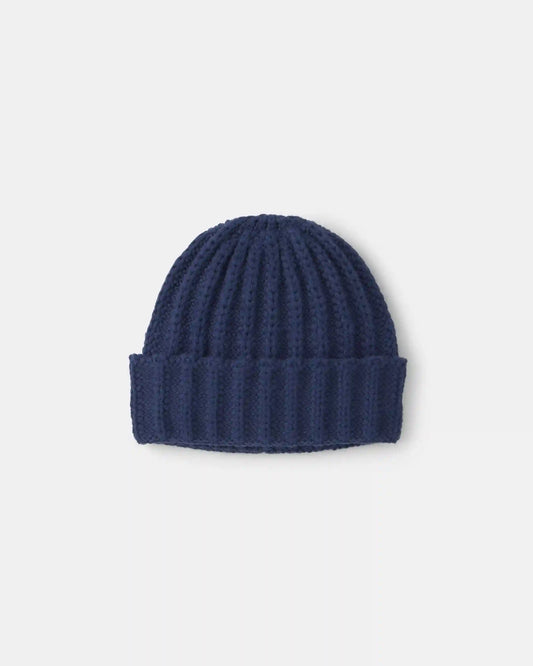 Baby Boy Ribbed Beanie - Navy