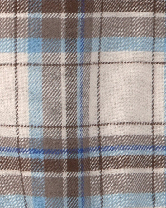 Baby Boy Plaid Flannel Bodysuit - Grey/Blue/Brown