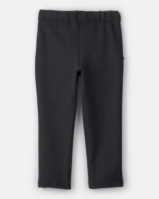 Toddler Boy Pull-On French Terry Pants - Black
