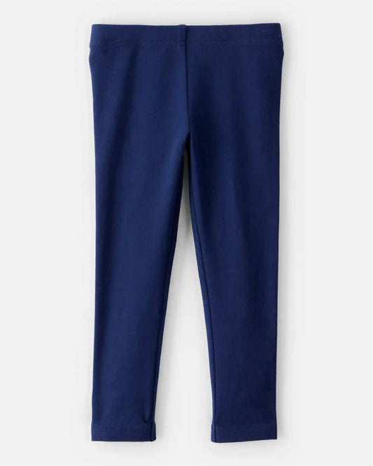 Toddler Girl Cotton Stretch Leggings - Navy