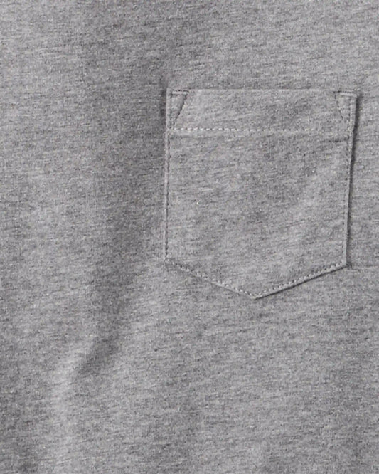 Toddler Solid Short-Sleeve Pocket Tee - Grey