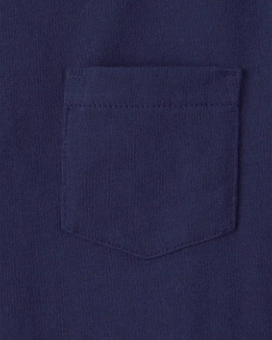 Toddler Solid Short-Sleeve Pocket Tee - Navy