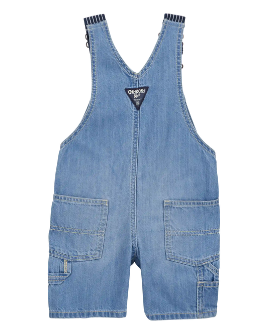 Toddler Denim Shortalls - Blue