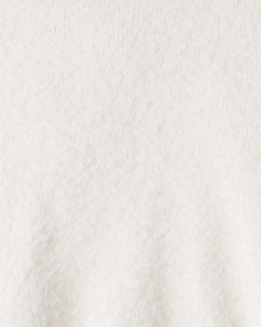Toddler Girl Brushed Sweater - White