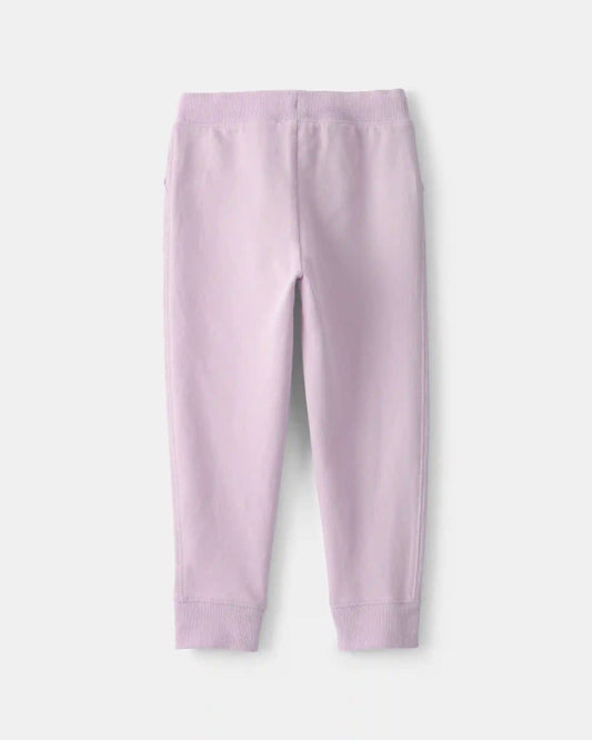 Toddler Girl Drawstring Knit Joggers - Purple