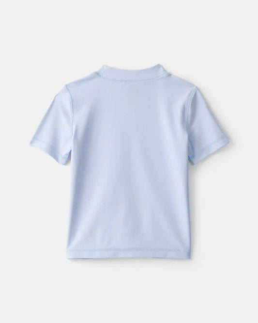 Toddler Boy Whale Short-Sleeve Rashguard - Blue