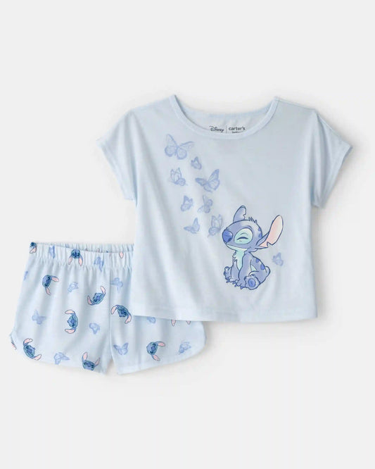 Toddler Girl 2-Piece Disney© Lilo & Stitch Short-Sleeve Pajama Set - Blue