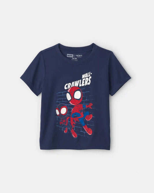 Toddler Boy 2-Piece ©Marvel Spider-Man Short-Sleeve Pajama Set - Blue/Grey