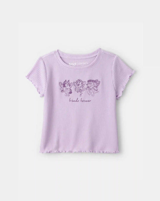 Toddler Girl 2-Piece Bluey™ Short-Sleeve Pajama Set - Purple