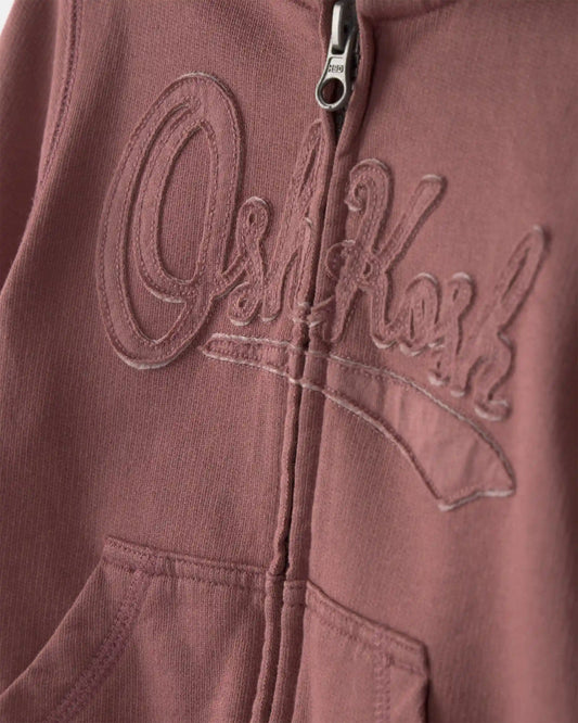 Toddler OshKosh Logo Zip-Up Hoodie - Brown