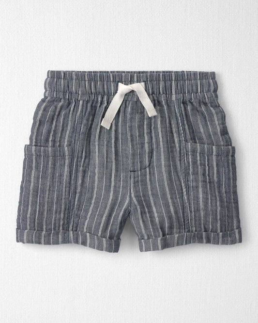Toddler Boy 2-Piece Organic Cotton Gauze Top & Short Set