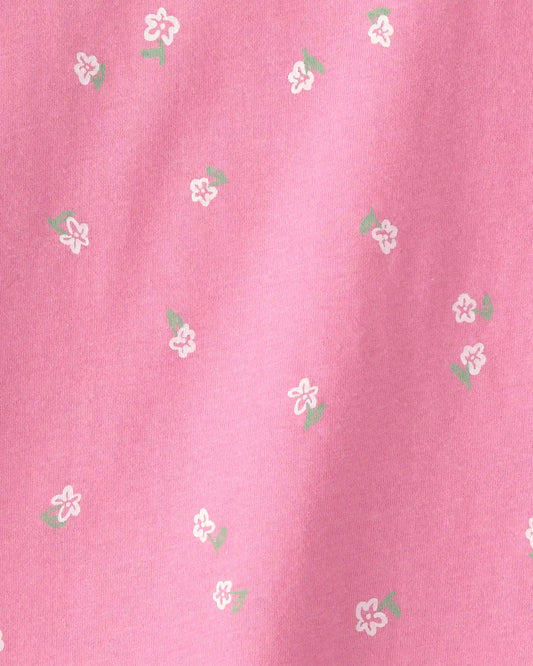 Toddler Girl Floral Relaxed Top - Pink