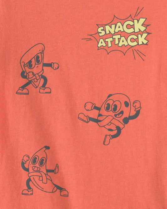Toddler Boy Snack Attack Graphic Tee - Coral