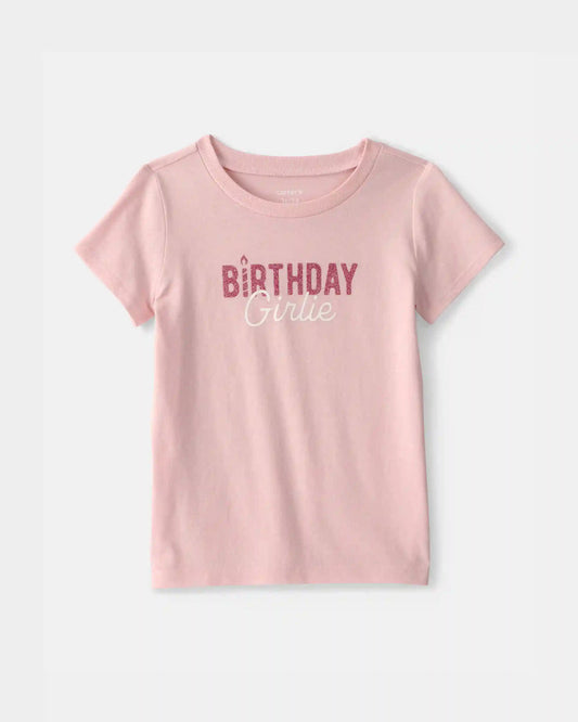 Toddler Girl 'Birthday Girlie' Graphic Tee - Pink