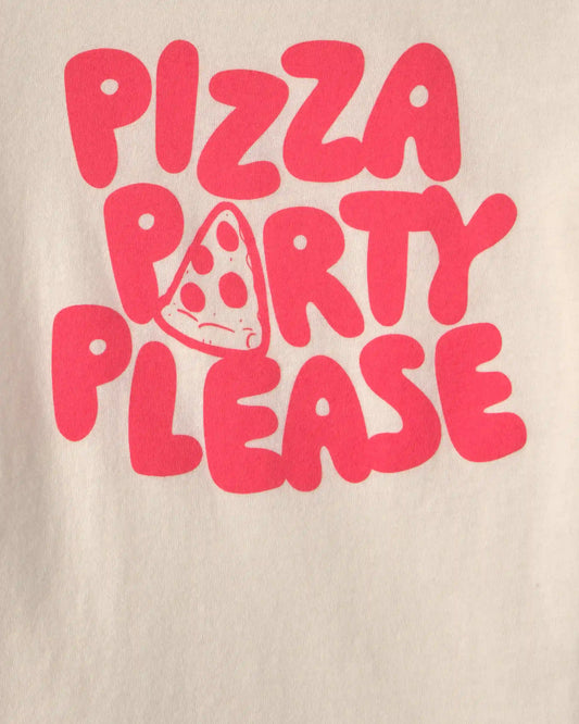 Toddler Pizza Graphic Tee - Cream