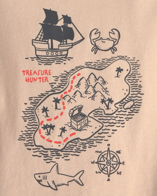 Toddler Boy Treasure Hunt Graphic Tee - Tan