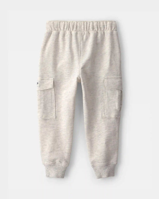 Toddler Boy French Terry Cargo Knit Joggers - Grey