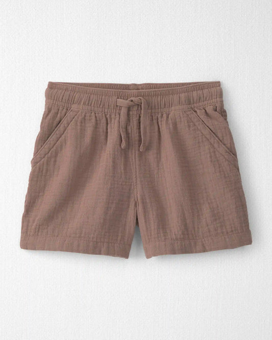 Toddler Boy 2-Piece Organic Cotton Gauze Embroidered Top & Short Set