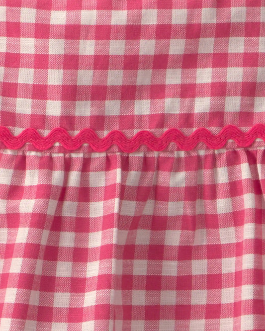 Toddler Girl 2-Piece Gingham Tank Top & Pant Set - Red