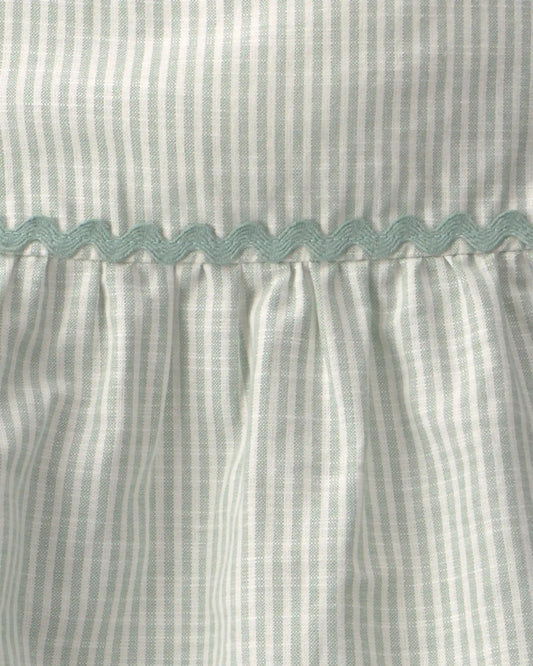 Toddler Girl 2-Piece Striped Tank Top & Pant Set - Green