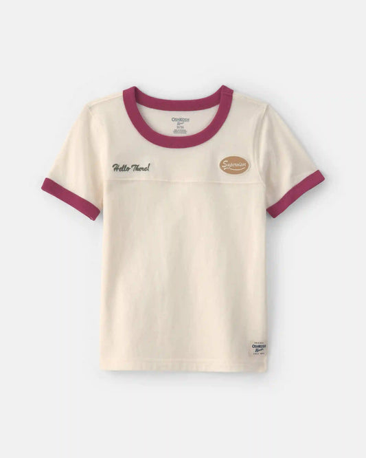 Toddler Boy 'Hello There' Graphic Tee - Cream