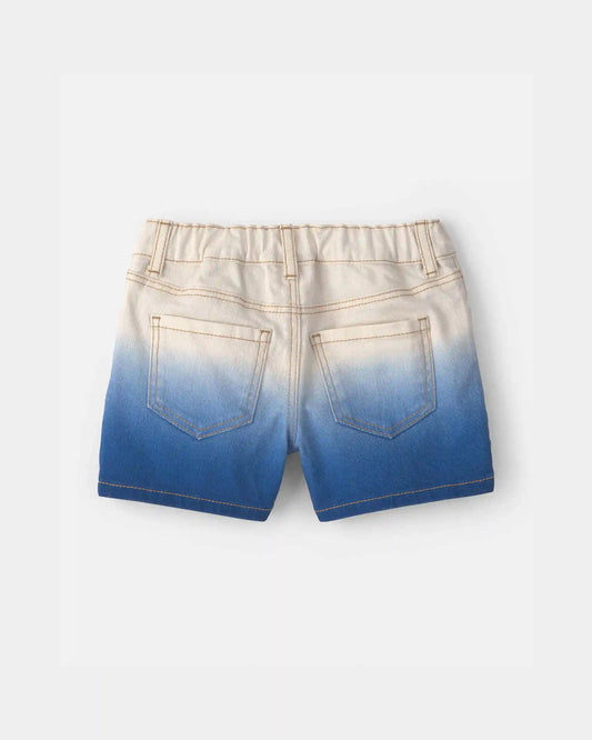 Toddler Girl Ombre Twill Shorts - Blue/Ivory