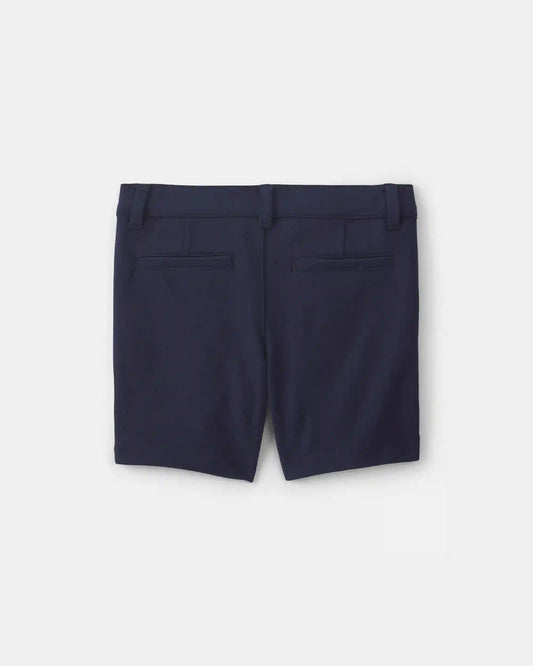 Toddler Girl Uniform Ponte Knit Shorts - Navy