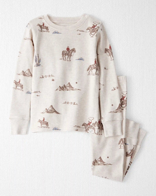 Toddler 2-Piece Organic Cotton Pajamas in Western Rodeo