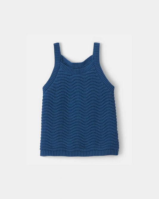 Toddler Girl Sweater Knit Tank Top - Navy