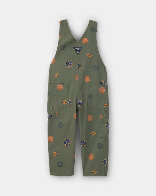 Toddler Patch Logo Overalls - Green