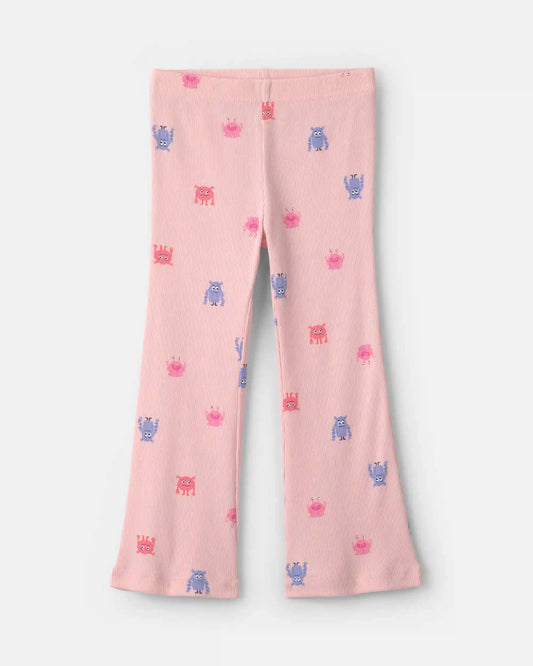 Toddler Girl 2-Piece Monster Heart Fleece Hoodie & Pant Set - Pink/Purple