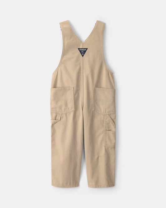 Toddler Train Overalls - Khaki