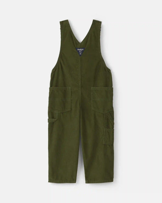 Toddler Corduroy Overalls - Olive Green