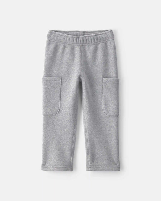 Toddler Boy 2-Piece 'Little Champ' Football Fleece Top & Pant Set - Navy Blue/Grey