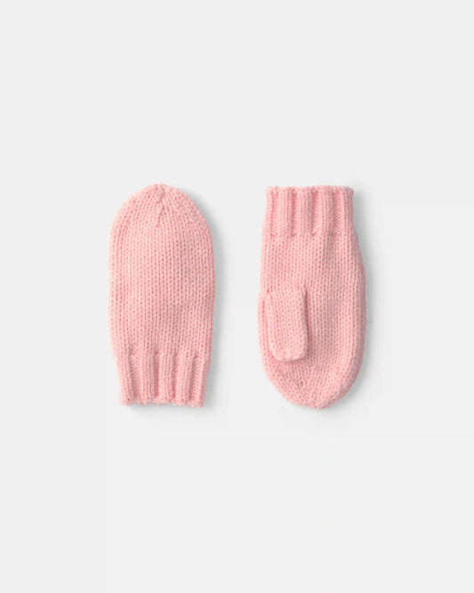 Toddler Girl Ribbed Mittens - Light Pink