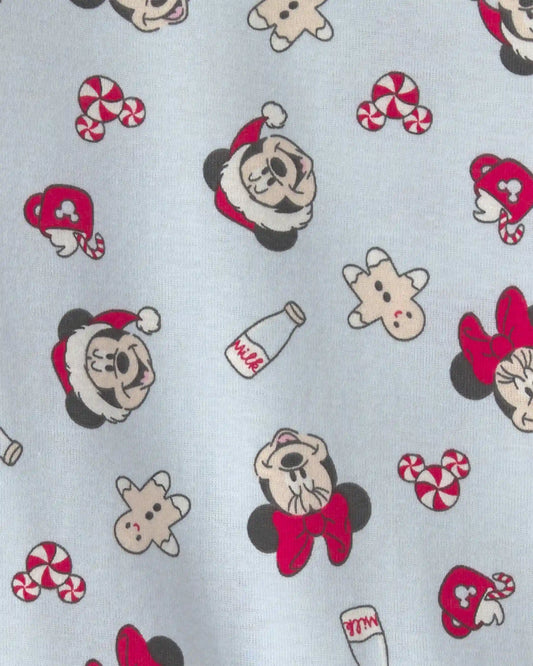 Toddler 2-Piece Disney© Mickey Mouse Christmas 100% Cotton Snug Fit Pajama Set - Blue