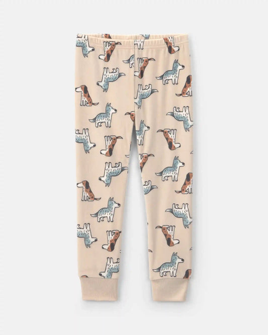 Toddler Boy 2-Piece Dog DreamPlush Snug Fit Pajama Set - Tan
